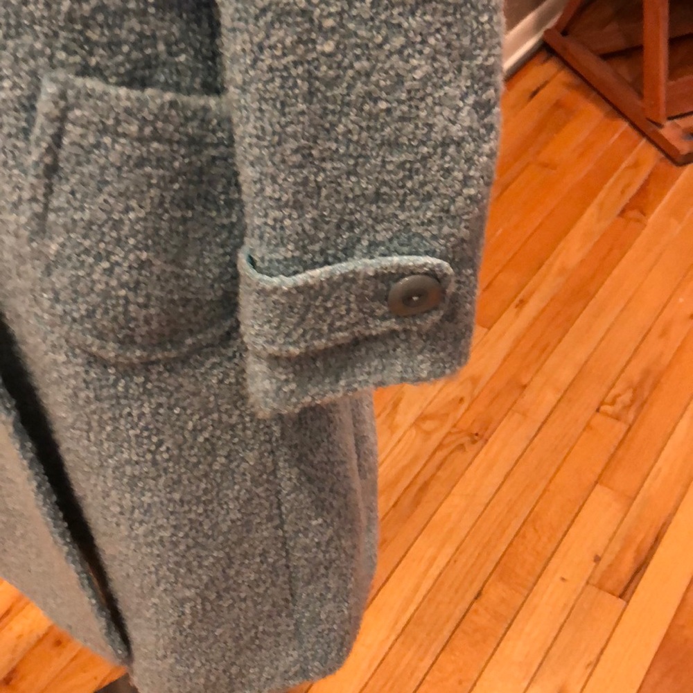 NWOT ETCETERA BLUE NUBBY QUARTER LENGTH COAT - Picture 6 of 8